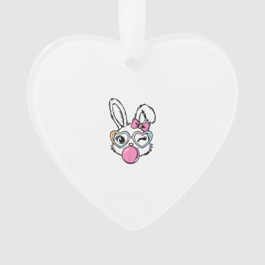 Lunettes de bubble-gum à visage de lapin mignon ro (devant)