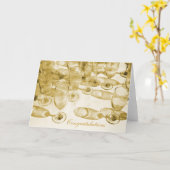 Lunettes de champagne Carte Félicitations (Fleur jaune)