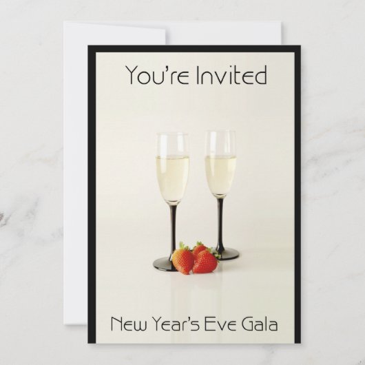 Lunettes de Champagne Invitation de la Soirée du N (Dos)