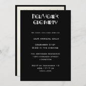 Lunettes de Champagne Invitation de la Soirée du N (Devant / Derrière)