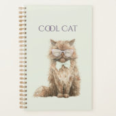Lunettes de chat cool marron violet menthe   (Devant)
