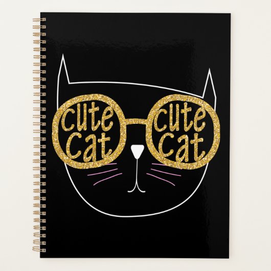 Lunettes de chat Graphic Parties scintillant or Ki (Devant)