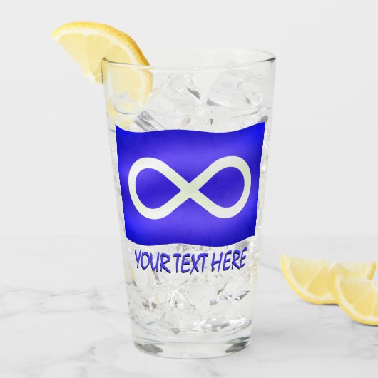 Lunettes de Drapeau Metis Verre d'Art Metis Person (Devant glace)