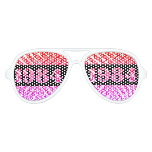 Lunettes De Fête Aviateur 1984 40e anniversaire (Devant)