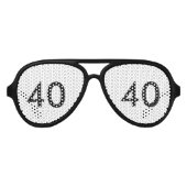 Lunettes De Fête Aviateur 40e anniversaire de fête Shades (Devant)