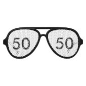 Lunettes De Fête Aviateur 50e anniversaire de la fête Shades (Devant)