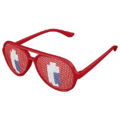 Lunettes De Fête Aviateur 8 bits Pixel Manga Eyes (Angle)