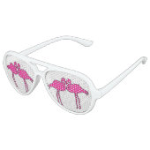 Lunettes De Fête Aviateur Amour Flamant rose (Angle)