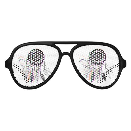 Lunettes De Fête Aviateur Artiste moderne Dreamcatcher amérindien (Devant)