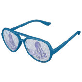 Lunettes De Fête Aviateur Assis Mermaid bleu (Angle)