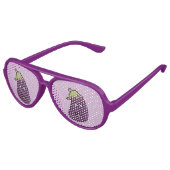 Lunettes De Fête Aviateur aubergine de Kawaii (Angle)