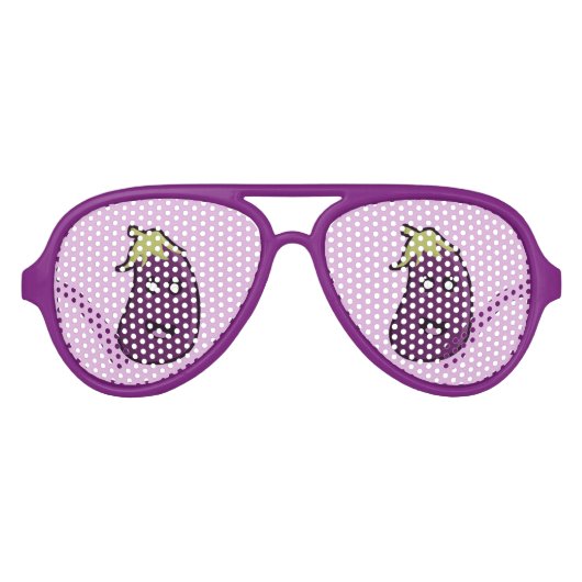 Lunettes De Fête Aviateur aubergine de Kawaii (Devant)