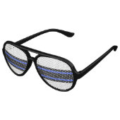 Lunettes De Fête Aviateur Bleu fin cool (Angle)