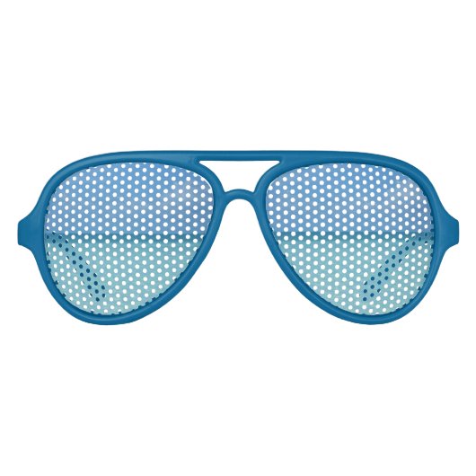Lunettes De Fête Aviateur Caraïbes Horizon Tropical Turquoise Bleu (Devant)