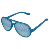 Lunettes De Fête Aviateur Caraïbes Horizon Tropical Turquoise Bleu (Angle)