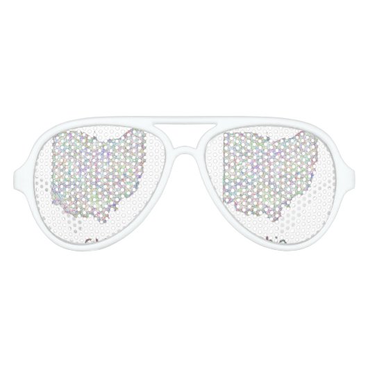 Lunettes De Fête Aviateur Carte de l'Ohio (Devant)