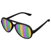 Lunettes De Fête Aviateur Carthagène Stripes Green Yellow (Angle)