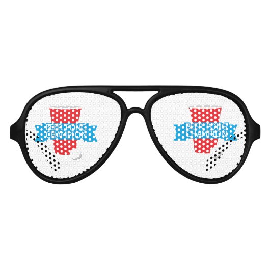 Lunettes De Fête Aviateur champion de tennis (Devant)