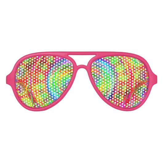 Lunettes De Fête Aviateur Cible Tie-dye (Devant)