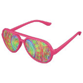 Lunettes De Fête Aviateur Cible Tiedye (Angle)