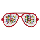 Lunettes De Fête Aviateur Conserver ou concevoir votre propre : -) (Devant)