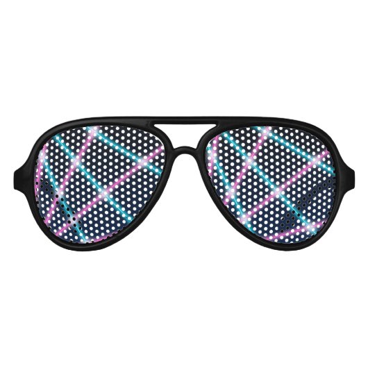 Lunettes De Fête Aviateur Cool 80s Laser Light Show Arrière - plan Retro Neo (Devant)