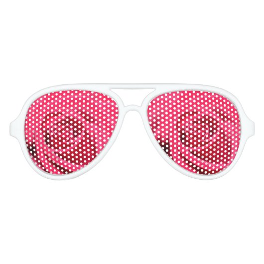 Lunettes De Fête Aviateur Couleur rose (Devant)