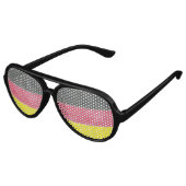 Lunettes De Fête Aviateur Couleurs du drapeau allemand (Angle)