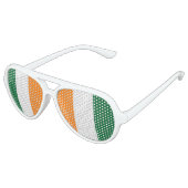 Lunettes De Fête Aviateur Couleurs irlandaises (Angle)