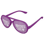 Lunettes De Fête Aviateur Coupe violette mariées équipage bachelorette (Angle)