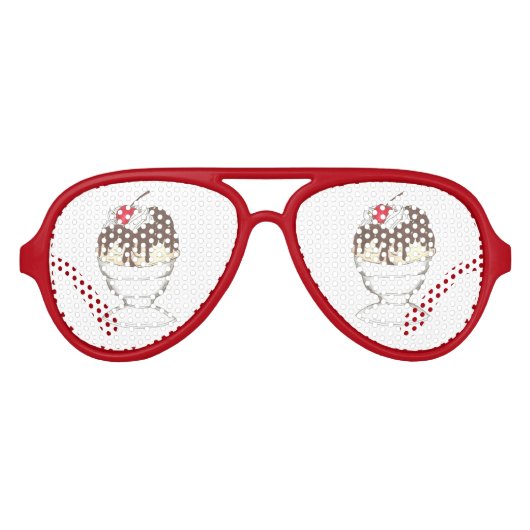 Lunettes De Fête Aviateur Crème glacée annuelle Social Favoriser Hot Fudge S (Devant)