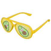Lunettes De Fête Aviateur Cute Avocado (Angle)
