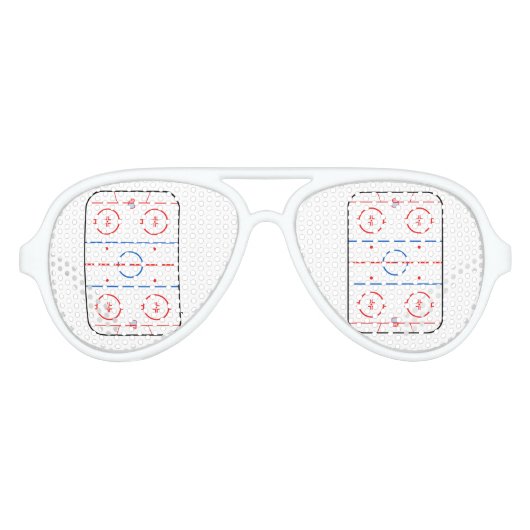 Lunettes De Fête Aviateur Diagramme de la patinoire - Graphique de jeu de ho (Devant)