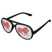 Lunettes De Fête Aviateur Dice rouge de Las Vegas (Angle)