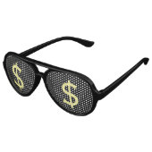 Lunettes De Fête Aviateur Dollars Jaunes Fou Épingle (Angle)