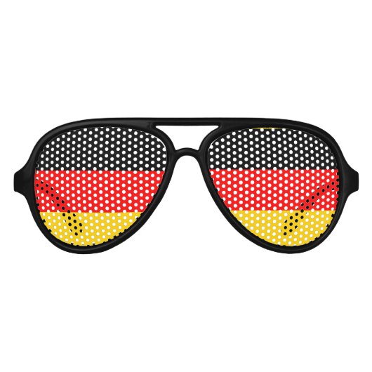 Lunettes De Fête Aviateur Drapeau Allemagne (Devant)