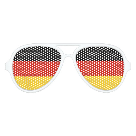Lunettes De Fête Aviateur Drapeau allemand | Allemagne fierté (Devant)