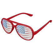 Lunettes De Fête Aviateur Drapeau américain (Angle)