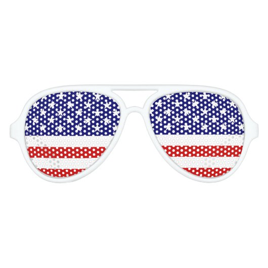 Lunettes De Fête Aviateur Drapeau américain (Devant)