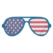 Lunettes De Fête Aviateur Drapeau américain des étoiles et des rayures (Devant)