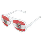 Lunettes De Fête Aviateur Drapeau autrichien (Angle)