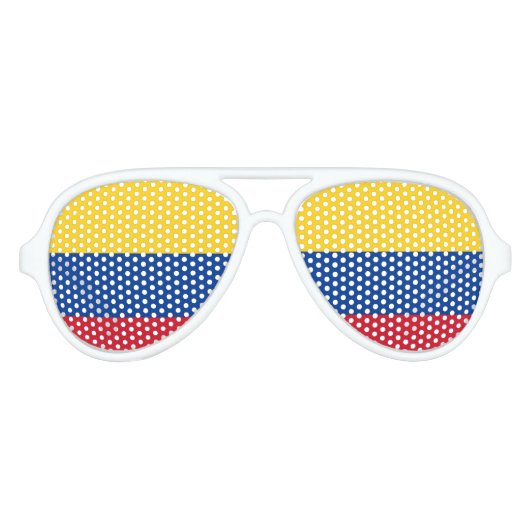 Lunettes De Fête Aviateur Drapeau colombien Shades. (Devant)