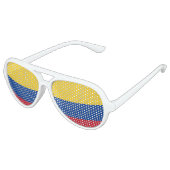 Lunettes De Fête Aviateur Drapeau colombien Shades. (Angle)