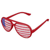 Lunettes De Fête Aviateur Drapeau complet (Angle)