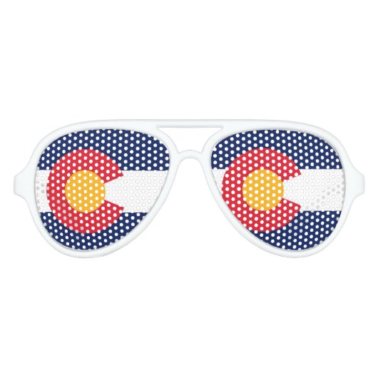 LUNETTES DE FÊTE AVIATEUR DRAPEAU DE COLORADO (Devant)