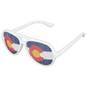 LUNETTES DE FÊTE AVIATEUR DRAPEAU DE COLORADO (Angle)