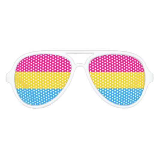 LUNETTES DE FÊTE AVIATEUR "DRAPEAU DE FIERTÉ PANSEXUEL" (Devant)