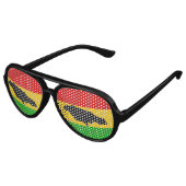 Lunettes De Fête Aviateur Drapeau de Jamaïque et de Rasta (Angle)