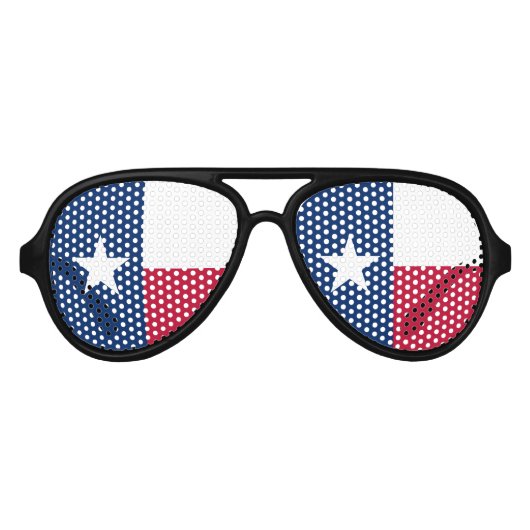 Lunettes De Fête Aviateur Drapeau de l'État du Texas (Devant)