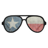 Lunettes De Fête Aviateur Drapeau de l'état du Texas teintes de fête de styl (Devant)